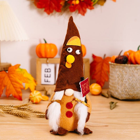 Dwarf Women New Thanksgiving Home Decorations Thanksgiving Turkey Doll Ornaments