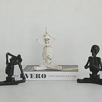 Unique Halloween Decoration: Resin Skeleton in Yoga Pose