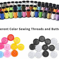 172-Piece Complete Sewing Kit - Includes Thread, Needles, Scissors, Tape Measure, Thimble & Threader - Perfect for Home & Travel