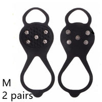 Silicone Climbing Non-Slip Shoe Grip Accessories CJ Black M 2 pairs