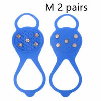 Silicone Climbing Non-Slip Shoe Grip Accessories CJ Blue M 2 pairs