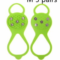 Silicone Climbing Non-Slip Shoe Grip Accessories CJ Green M 5 pairs
