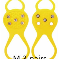 Yellow M 3 pairs Silicone Climbing Non-Slip Shoe Grip