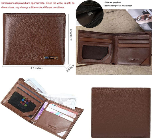Smart LB Wallet - Trackable Anti-Lost Bluetooth Wallet with Intelligent Tracker Finder, Position Locator via Phone GPS, Bifold Genuine Cowhide Leather, Minimalist Credit Card Holder  ebasketonline
