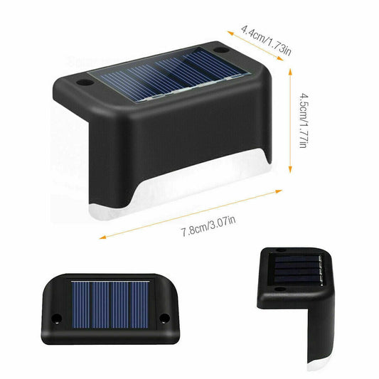 Solar-Powered LED Deck Lights - Outdoor Bright Lighting for Garden, Patio, Pathway, Stairs & Fence