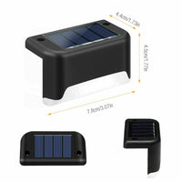 Solar-Powered LED Deck Lights - Outdoor Bright Lighting for Garden, Patio, Pathway, Stairs & Fence
