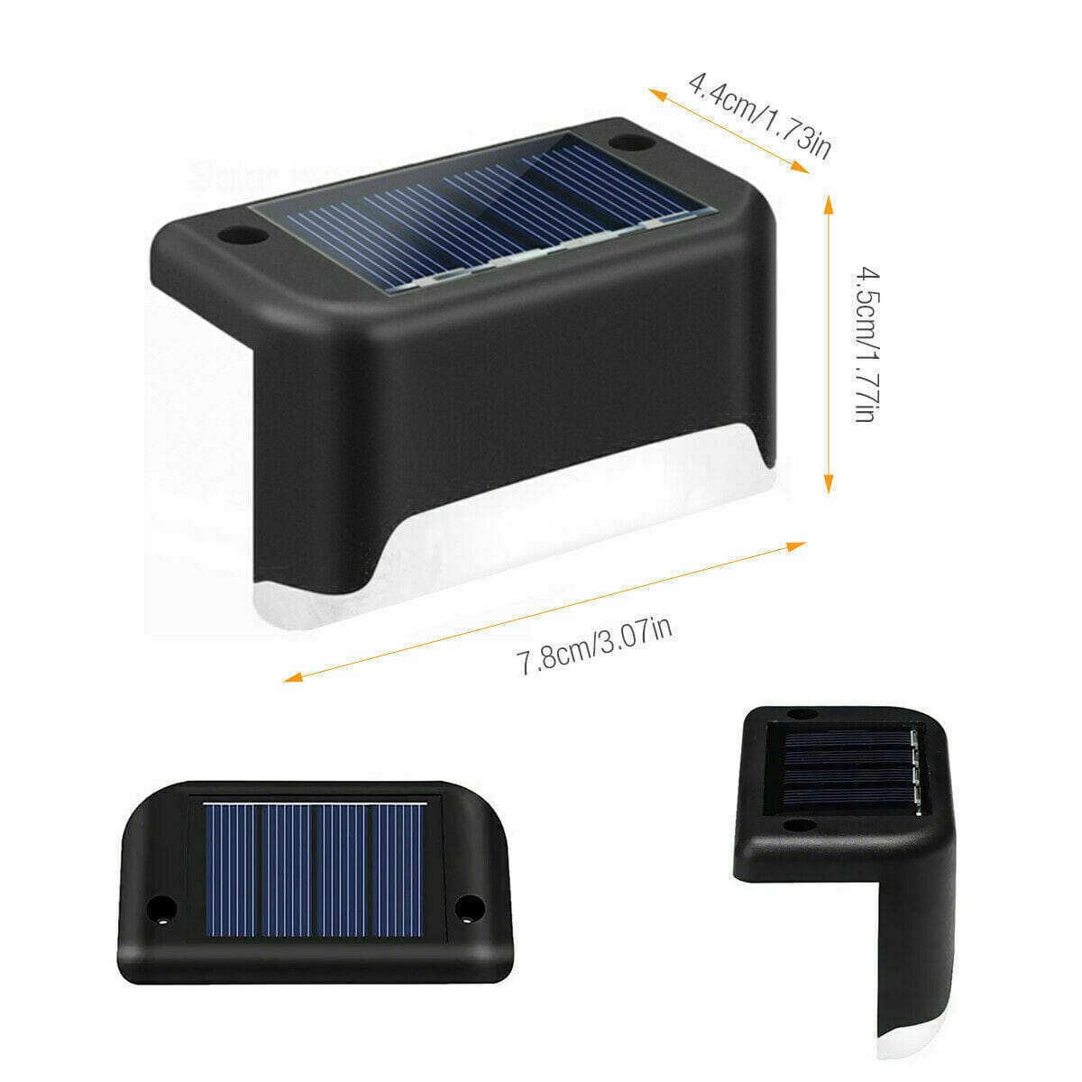 Solar-Powered LED Deck Lights - Outdoor Bright Lighting for Garden, Patio, Pathway, Stairs & Fence