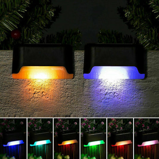 Solar-Powered LED Deck Lights - Outdoor Bright Lighting for Garden, Patio, Pathway, Stairs & Fence