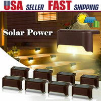 Solar-Powered LED Deck Lights - Outdoor Bright Lighting for Garden, Patio, Pathway, Stairs & Fence