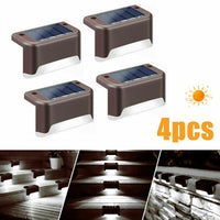 Solar-Powered LED Deck Lights - Outdoor Bright Lighting for Garden, Patio, Pathway, Stairs & Fence