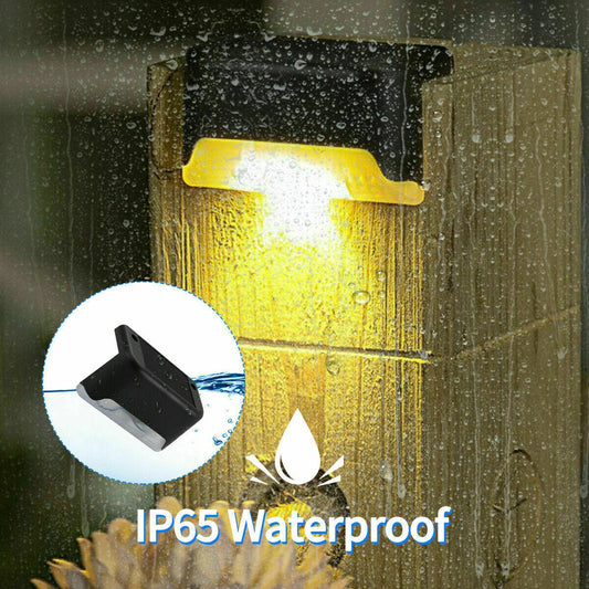 Solar-Powered LED Deck Lights - Outdoor Bright Lighting for Garden, Patio, Pathway, Stairs & Fence