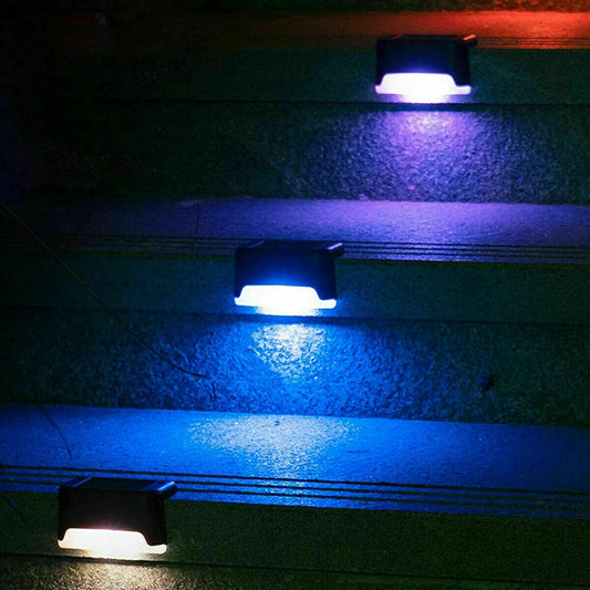Solar-Powered LED Deck Lights - Outdoor Bright Lighting for Garden, Patio, Pathway, Stairs & Fence