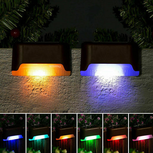 Solar-Powered LED Deck Lights - Outdoor Bright Lighting for Garden, Patio, Pathway, Stairs & Fence
