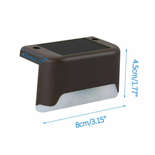 Solar-Powered LED Deck Lights - Outdoor Bright Lighting for Garden, Patio, Pathway, Stairs & Fence