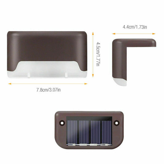 Solar-Powered LED Deck Lights - Outdoor Bright Lighting for Garden, Patio, Pathway, Stairs & Fence