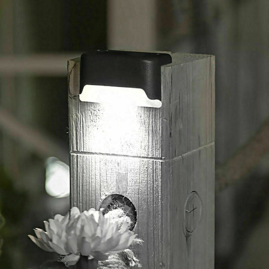 Solar-Powered LED Deck Lights - Outdoor Bright Lighting for Garden, Patio, Pathway, Stairs & Fence