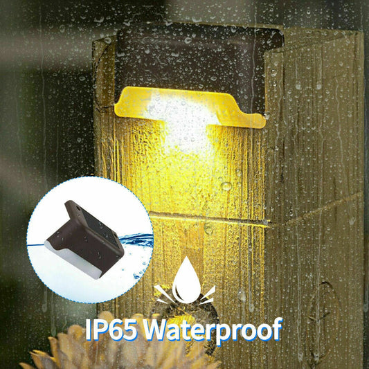 Solar-Powered LED Deck Lights - Outdoor Bright Lighting for Garden, Patio, Pathway, Stairs & Fence