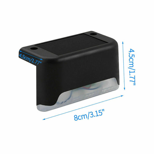 Solar-Powered LED Deck Lights - Outdoor Bright Lighting for Garden, Patio, Pathway, Stairs & Fence