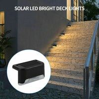Solar-Powered LED Deck Lights - Outdoor Bright Lighting for Garden, Patio, Pathway, Stairs & Fence