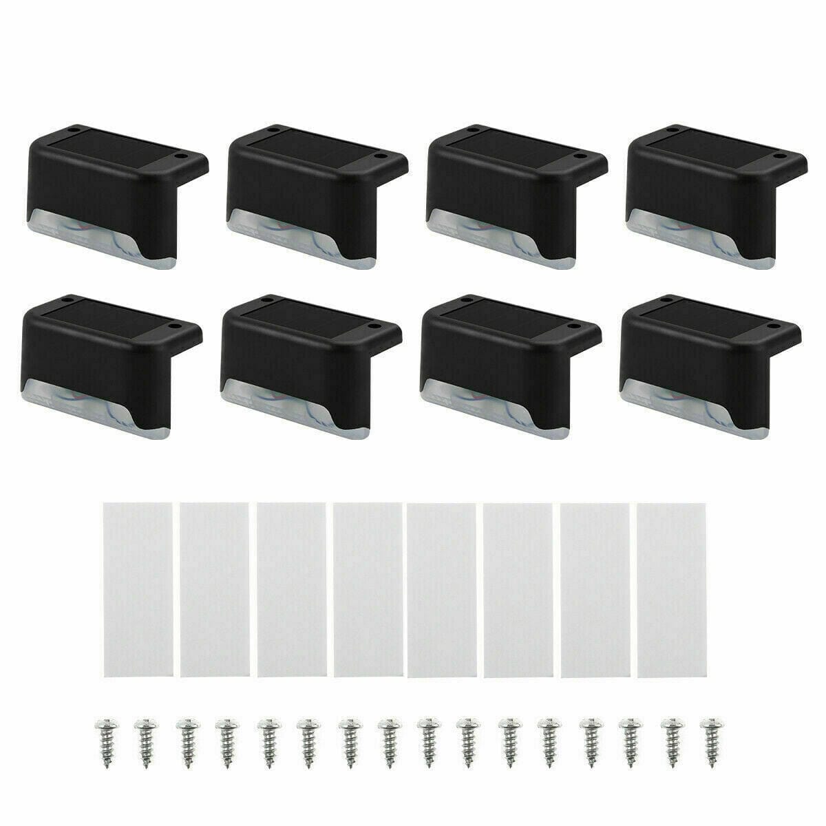 Solar-Powered LED Deck Lights - Outdoor Bright Lighting for Garden, Patio, Pathway, Stairs & Fence