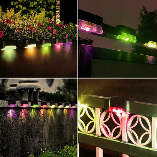 Solar-Powered LED Deck Lights - Outdoor Bright Lighting for Garden, Patio, Pathway, Stairs & Fence