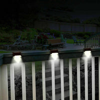 Solar-Powered LED Deck Lights - Outdoor Bright Lighting for Garden, Patio, Pathway, Stairs & Fence