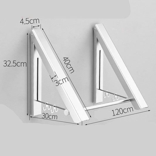 2 frames 120cm Space Aluminum Foldable Wall Hanger: Invisible, Retractable, Waterproof, and Versatile
