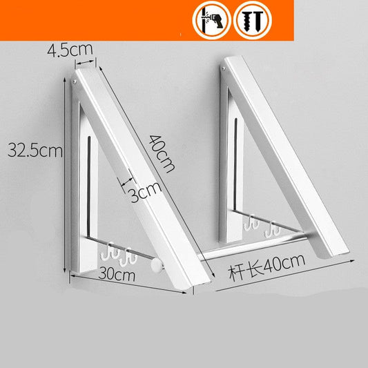 2 frames 40cm Space Aluminum Foldable Wall Hanger: Invisible, Retractable, Waterproof, and Versatile