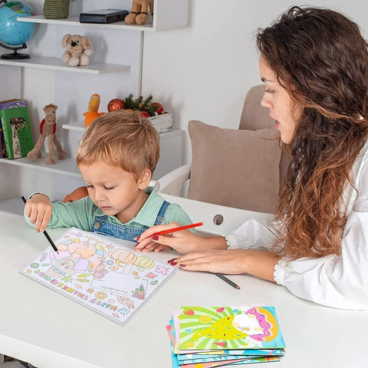 Thanksgiving Coloring Placemats for Kids(20 Sheets)  ebasketonline