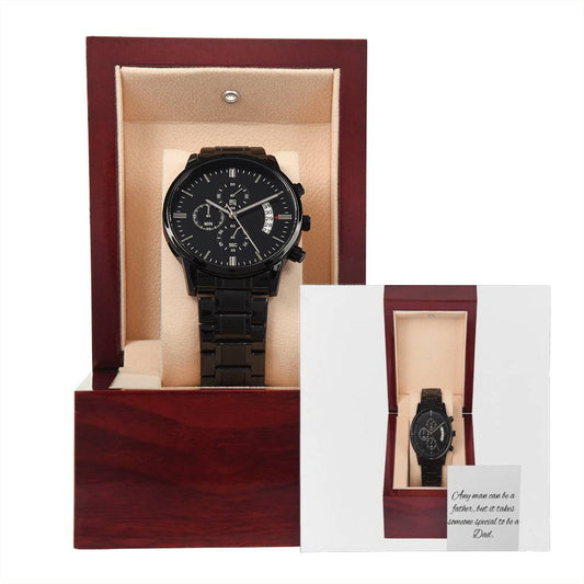 Timeless Elegance: The Black Chronograph Watch - A Lasting Tribute for Dad on Father's Day Jewelry ShineOn Fulfillment