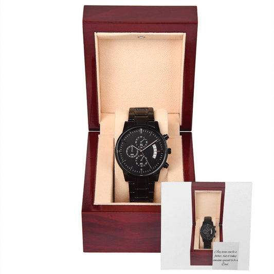 Timeless Elegance: The Black Chronograph Watch - A Lasting Tribute for Dad on Father's Day Jewelry ShineOn Fulfillment