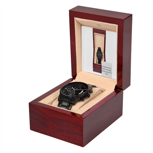 Timeless Elegance: The Black Chronograph Watch - A Lasting Tribute for Dad on Father's Day Jewelry ShineOn Fulfillment