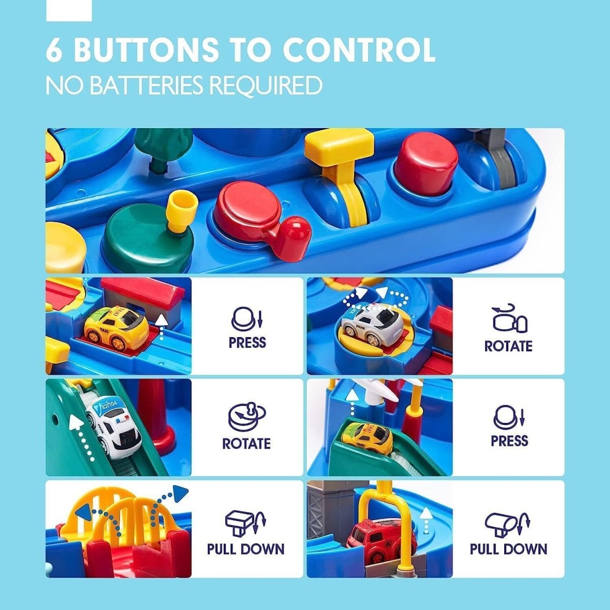 Toddler Car Race Tracks with Ambulance and Magnet Airplanes - Perfect Gifts for Boys Aged 3-8 ebasketonline