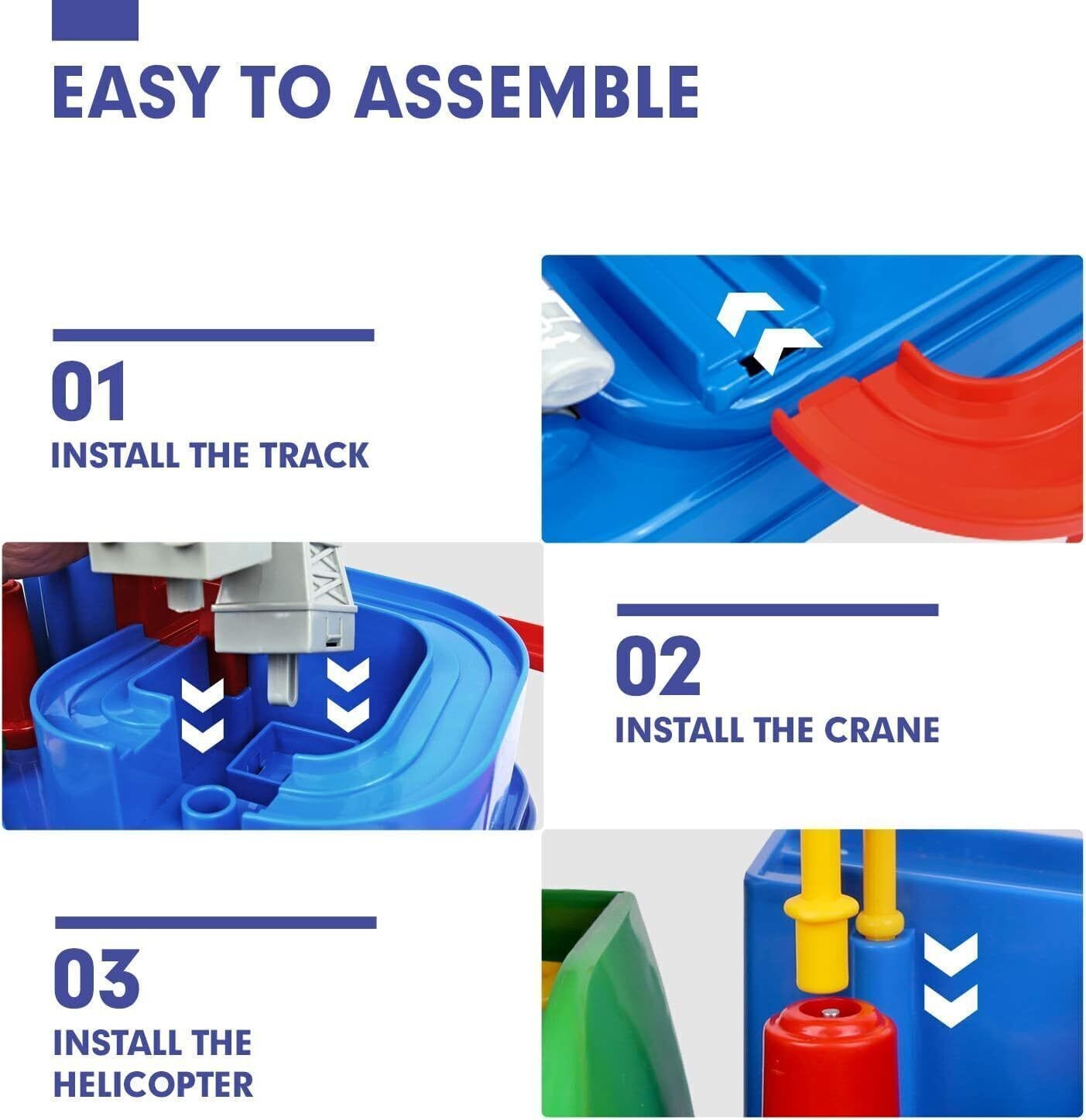 Toddler Car Race Tracks with Ambulance and Magnet Airplanes - Perfect Gifts for Boys Aged 3-8 ebasketonline