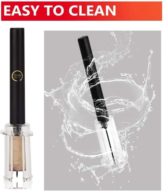 Ultimate Wine Lover's Set: Air Pressure Pump Bottle Opener with Foil Cutter, Aerator Pourer, Vacuum Stoppers (4Pcs), and Effortless Corkscrew Bottle Opener  ebasketonline