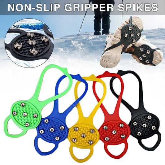 Unisex Men 5 Teeth Ice Gripper For Shoes Crampons Ice Gripper Spike Grips Cleats For Snow Studs Non-Slip Climbing Hiking Covers Accessories CJ