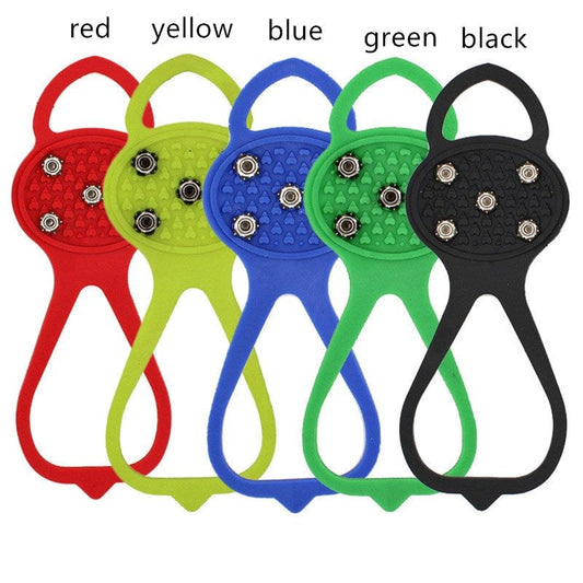 Unisex Men 5 Teeth Ice Gripper For Shoes Crampons Ice Gripper Spike Grips Cleats For Snow Studs Non-Slip Climbing Hiking Covers Accessories CJ