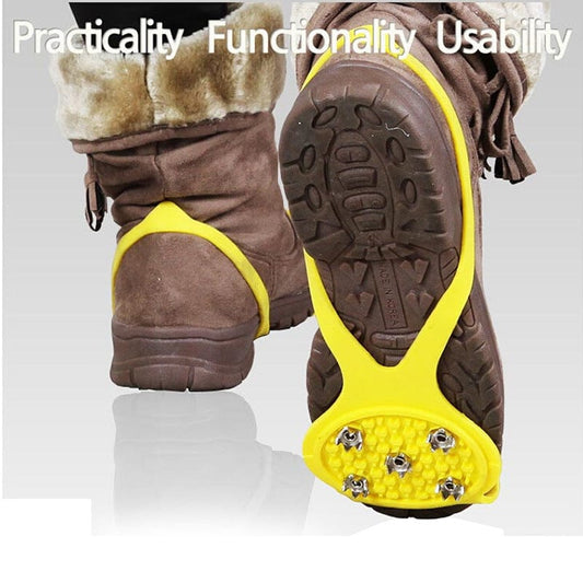 Unisex Men 5 Teeth Ice Gripper For Shoes Crampons Ice Gripper Spike Grips Cleats For Snow Studs Non-Slip Climbing Hiking Covers Accessories CJ