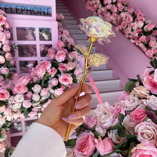 Valentine's Day Gift Gold Foil Rose Artificial Bouquet  ebasketonline