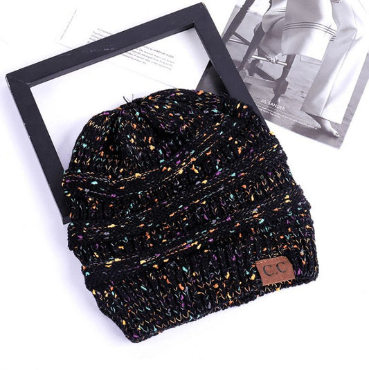 Warm and Stylish Chunky Cable Knit High Bun Ponytail Beanie Hat for Women Home & Garden Pink Lucy Black B
