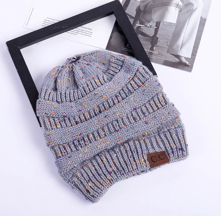 Warm and Stylish Chunky Cable Knit High Bun Ponytail Beanie Hat for Women Home & Garden Pink Lucy Light gary B