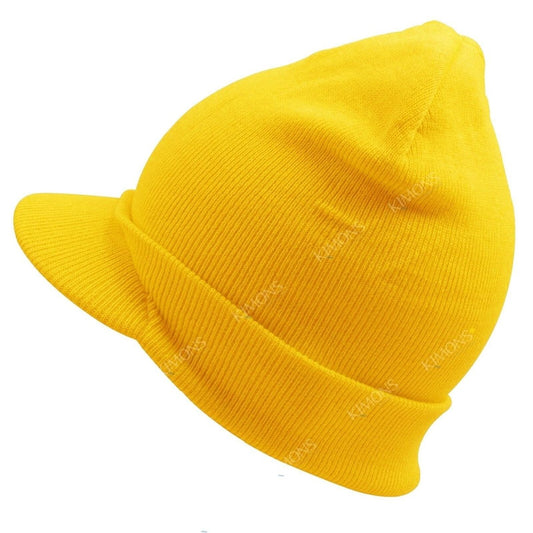 Warm Winter Essential: Bill Visor Cuff Beanie Knit Cap Hat Ski with Thick Brim  ebasketonline