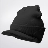 Warm Winter Essential: Bill Visor Cuff Beanie Knit Cap Hat Ski with Thick Brim  ebasketonline