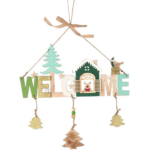 Wooden Bells Pendant: Charming Door Sign and Shop Decoration Christmas CJ 3style