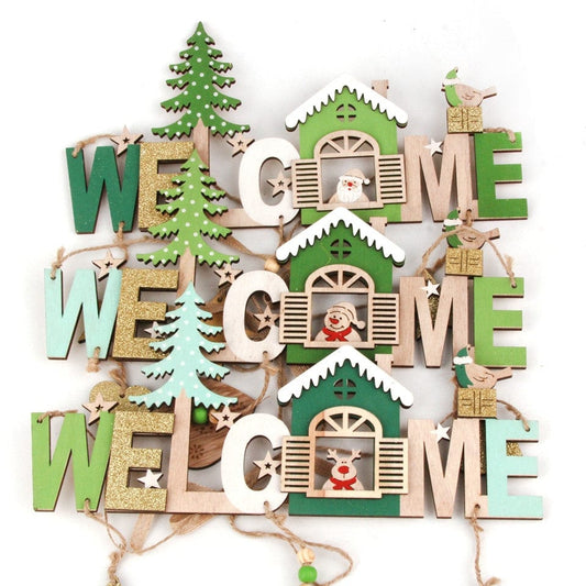 Wooden Bells Pendant: Charming Door Sign and Shop Decoration Christmas CJ