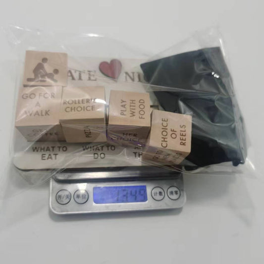 Wooden Date Night Dice - Romantic Couple Game with Action Decision Prompts for Unforgettable Date Nights Accessories CJ