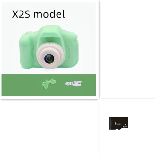 X2 HD Mini Cartoon Kids Digital Camera Accessories CJ X2SGreen 16G USB