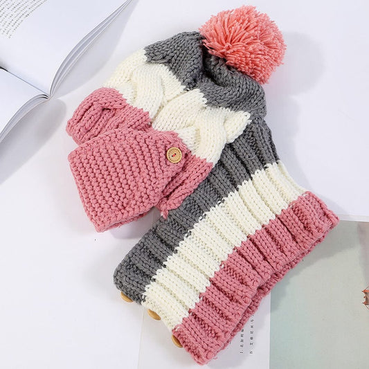 Ymsaid Fashion Winter Hat Thickened Cotton Women's Hat Warm PomPoms Hats For Women Girl Knitted Beanies Female Skiing Cap Pets CJ