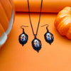 3pcs Vintage Unique Halloween Jewelry: Tree of Life and Witch Necklace Set