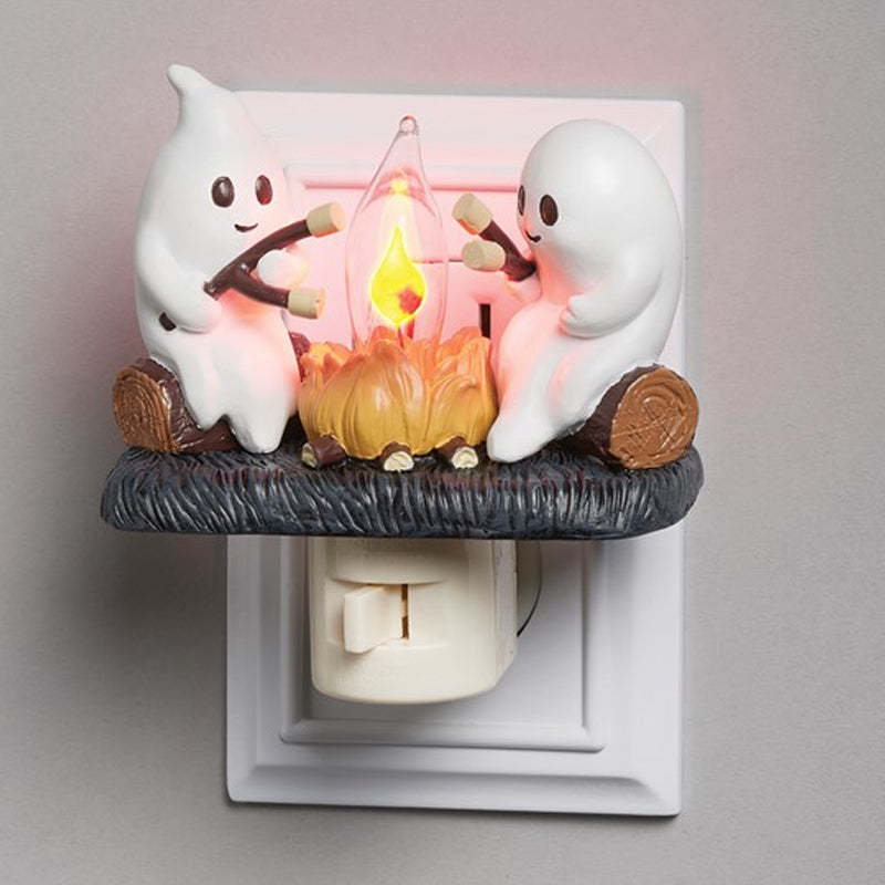 Flickering Ghost Nightlight with Marshmallows for Halloween Decor